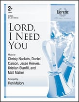 Lord I Need You Handbell sheet music cover